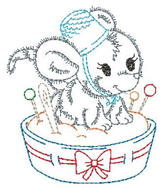 Fluffy Sewing Helper Mice ATWS-10257