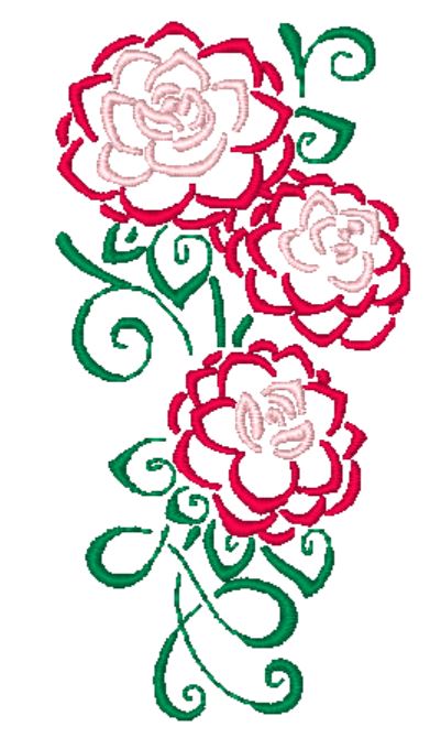 Art Deco Camelias ATWS-10374