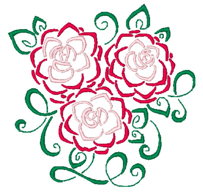 Art Deco Camelias ATWS-10374