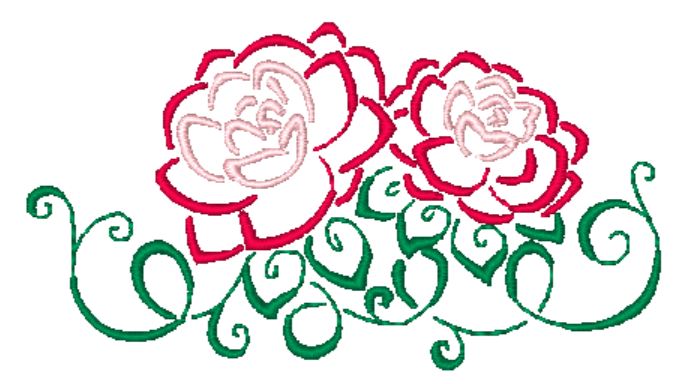 Art Deco Camelias ATWS-10374