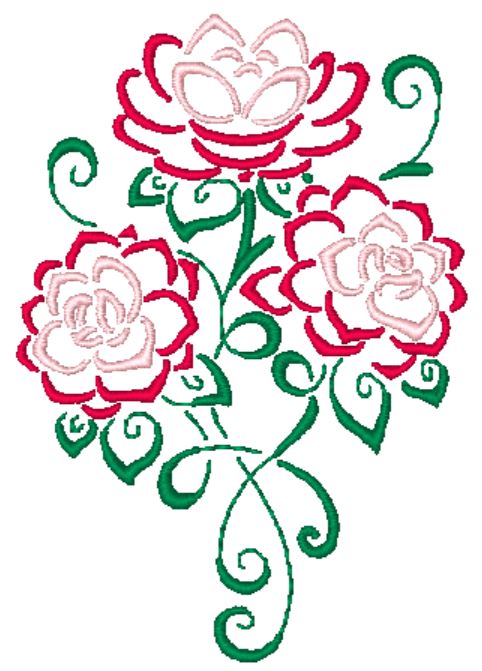 Art Deco Camelias ATWS-10374