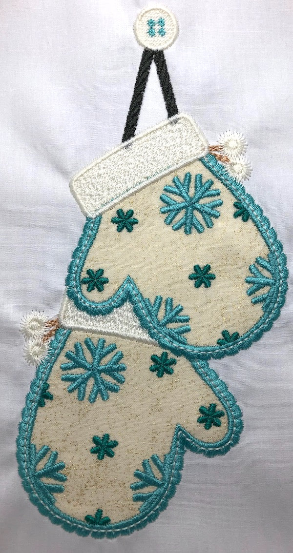 Applique Christmas Mittens ATWS-10162 BD05