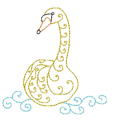 Delicate Swans 11187 Machine Embroidery Designs
