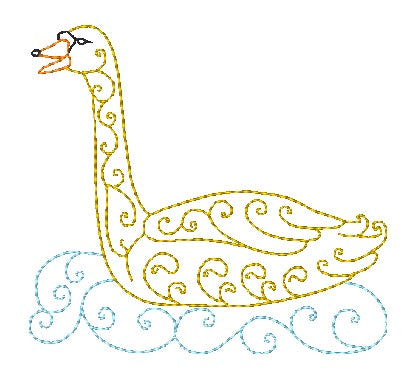 Delicate Swans 11187 Machine Embroidery Designs