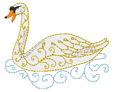 Delicate Swans 11187 Machine Embroidery Designs