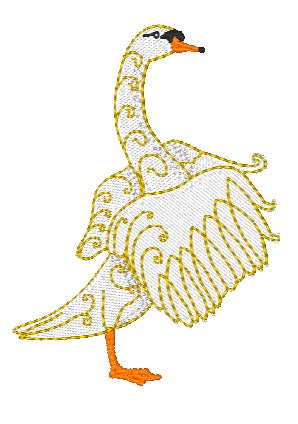 Delicate Swans 11187 Machine Embroidery Designs
