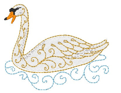 Delicate Swans 11187 Machine Embroidery Designs