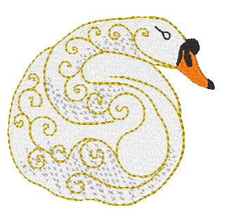 Delicate Swans 11187 Machine Embroidery Designs