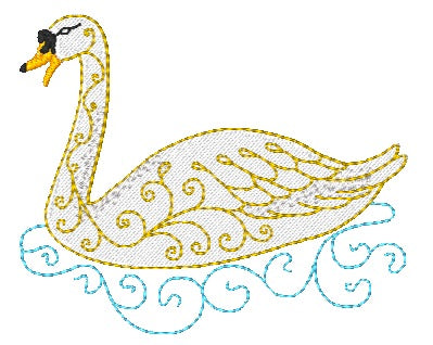 Delicate Swans 11187 Machine Embroidery Designs