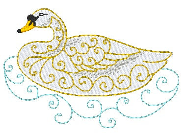 Delicate Swans 11187 Machine Embroidery Designs