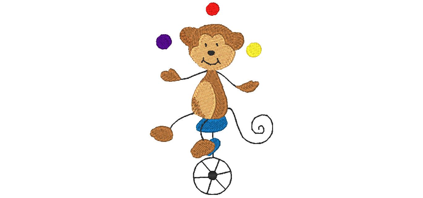 Circus Sticky Animals 10619 Machine Embroidery Designs