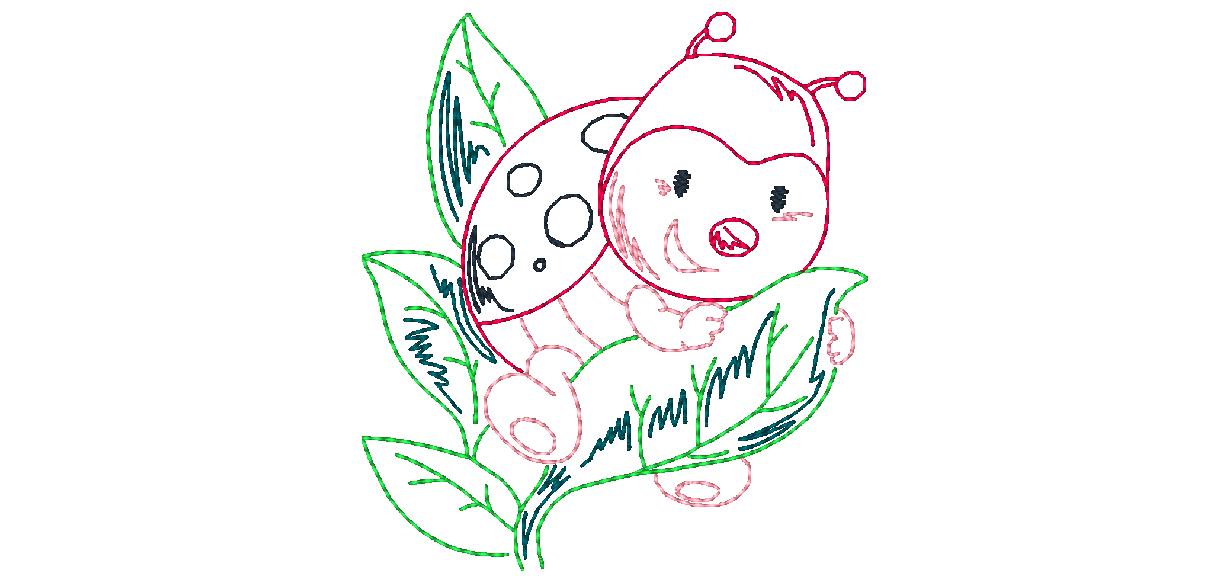 Bug-Color-Sketches 10617 Machine Embroidery Designs