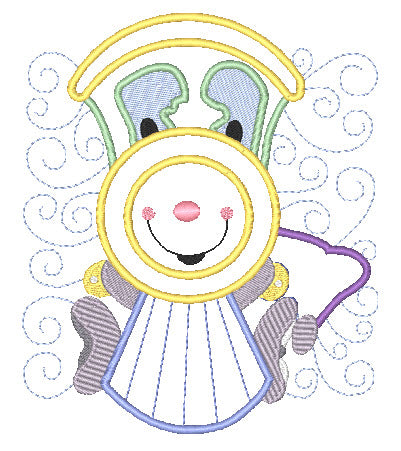 Applique Curly Train Blocks 11089 Machine Embroidery Designs