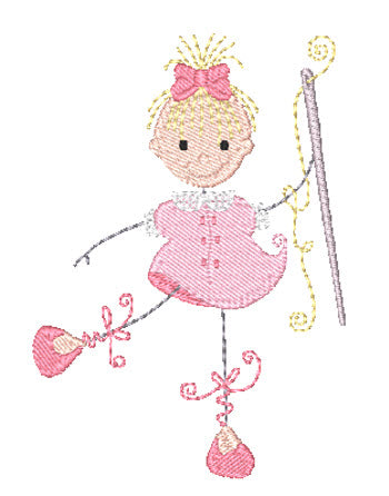 Curly Sewing Girls 10630 Machine Embroidery Designs