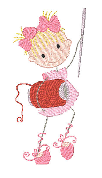 Curly Sewing Girls 10630 Machine Embroidery Designs