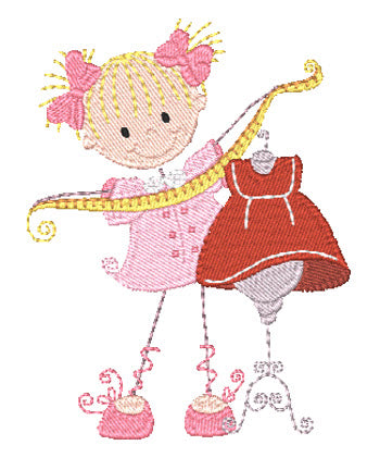 Curly Sewing Girls 10630 Machine Embroidery Designs