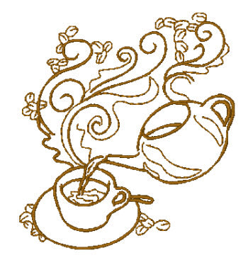 Decorative Coffee 11431 Machine Embroidery Designs