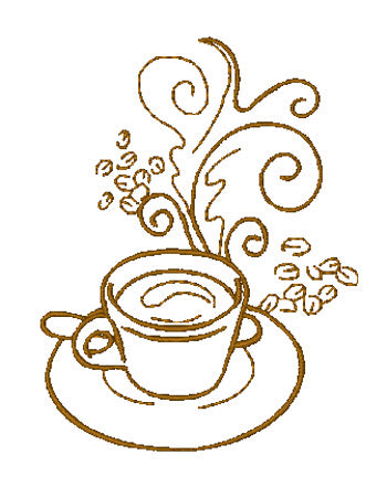 Decorative Coffee 11431 Machine Embroidery Designs