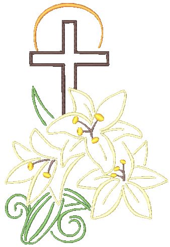 Easter Lilies 5x7 11476 Machine Embroidery Designs
