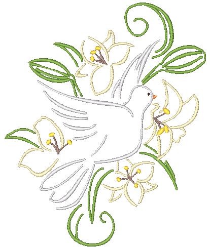 Easter Lilies 5x7 11476 Machine Embroidery Designs