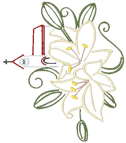 Easter Lilies 5x7 11476 Machine Embroidery Designs