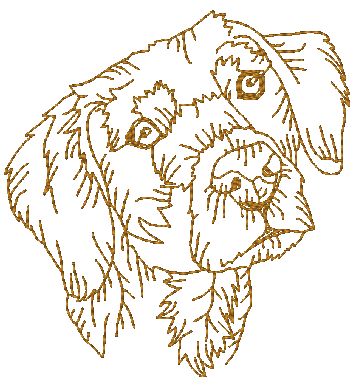 DOG BREEDS Pointer Redwork-LM [4x4] 11047  Machine Embroidery Designs