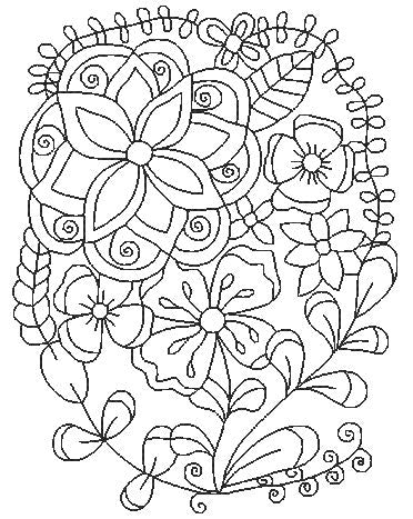 Lineart Floral Ovals for Coloring 5x7 11674 Machine Embroidery Designs
