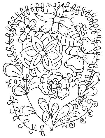 Lineart Floral Ovals for Coloring 5x7 11674 Machine Embroidery Designs