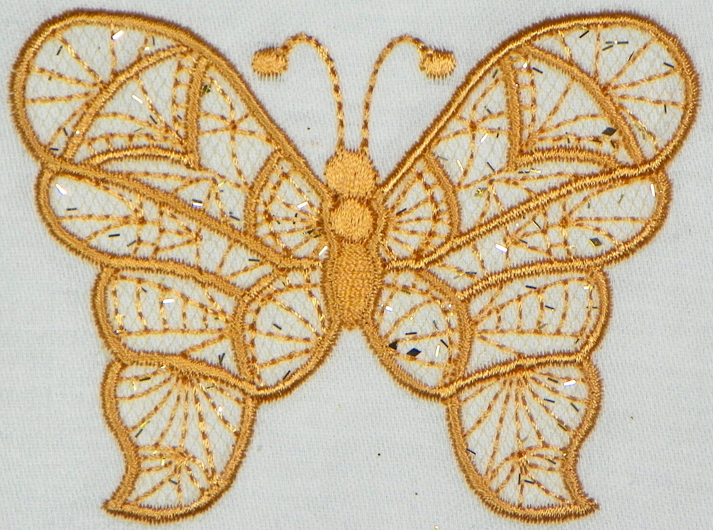 Crochet Style Butterflies Tulle Applique ATWS-10332