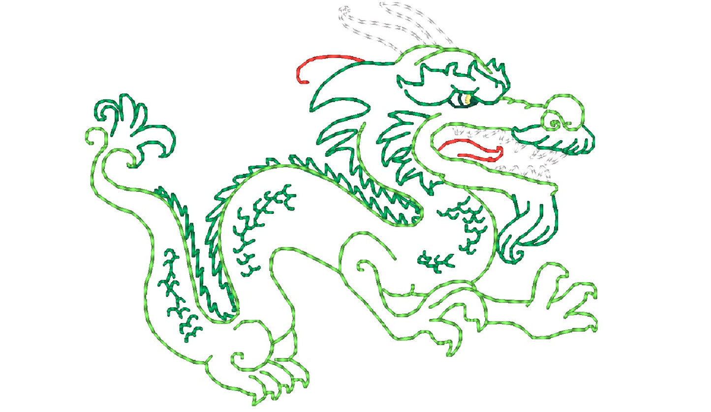 Color Outline Dragons ATWS-10362