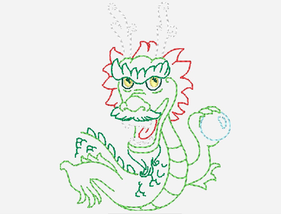 Color Outline Dragons ATWS-10362