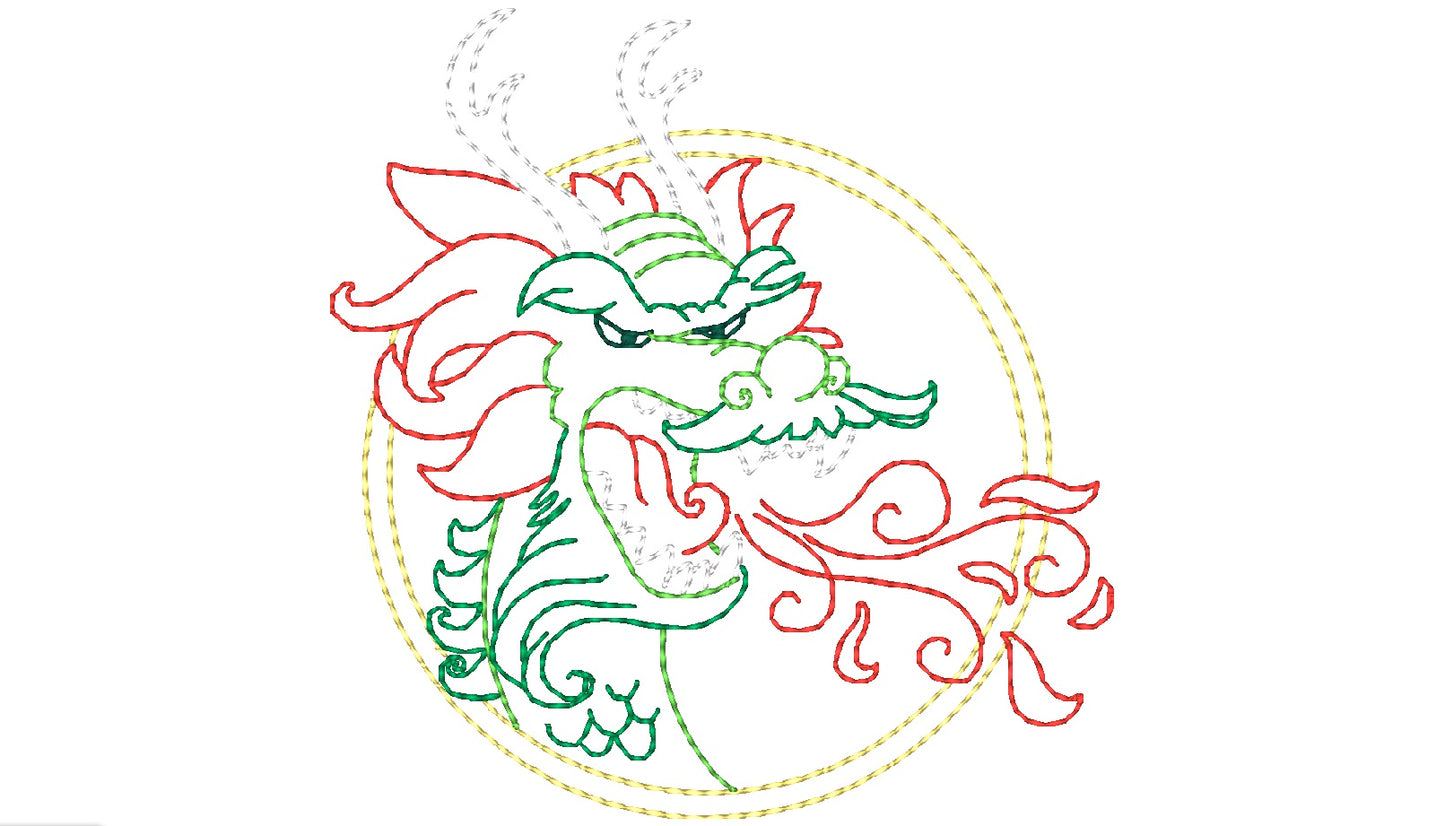 Color Outline Dragons ATWS-10362
