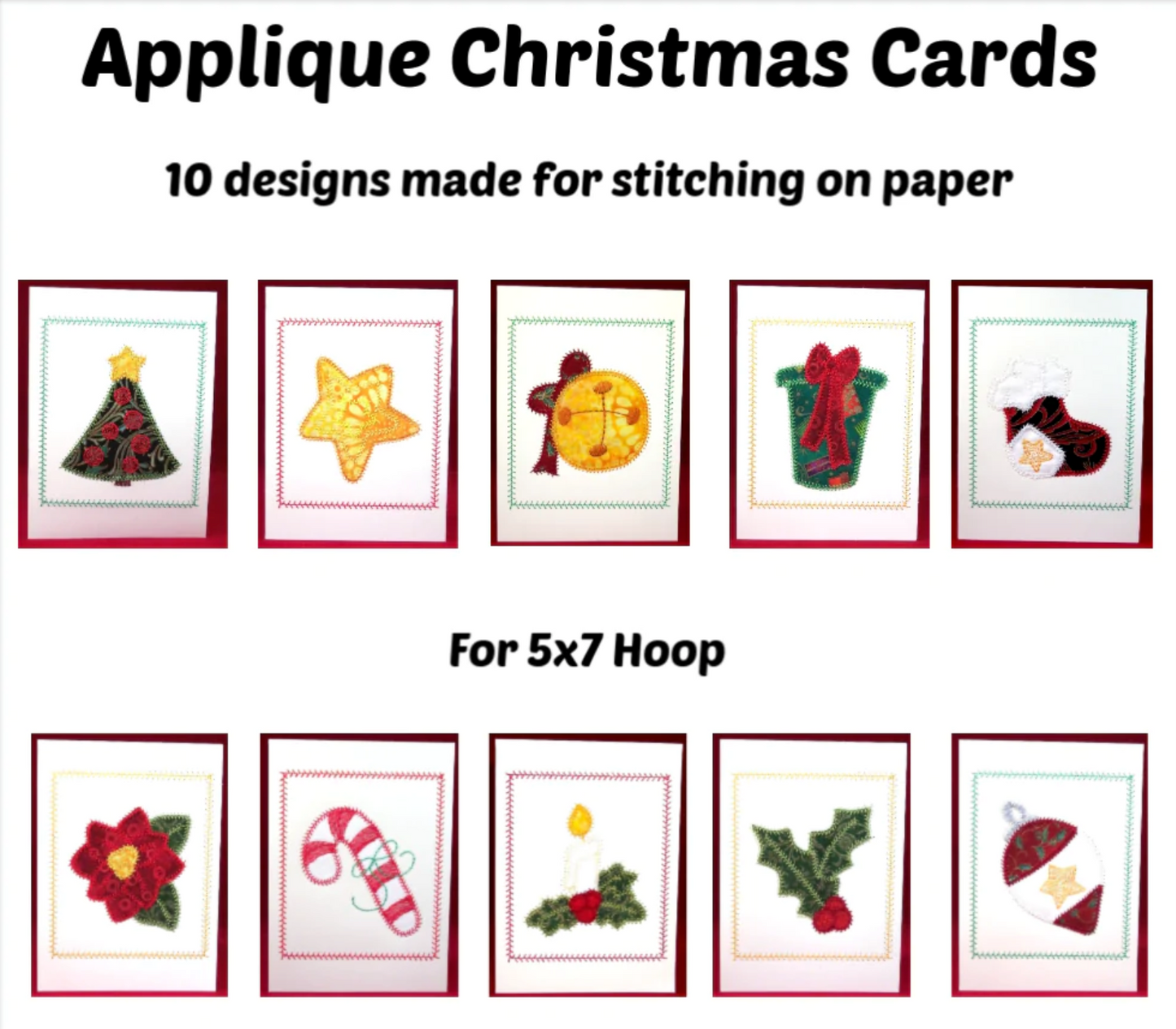 Applique Christmas Cards ATWS-10114