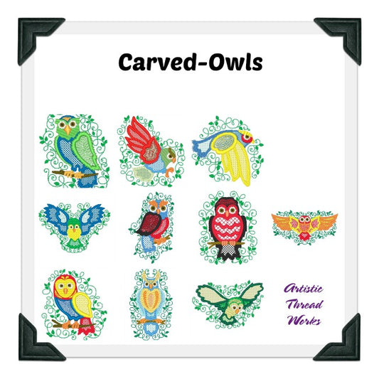 Carved Owls ATWS-10030