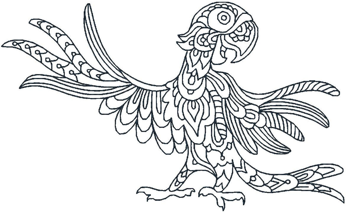Coloring Art Deco Parrots ATWS-10036