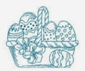 One Color Pastel Easter Baskets 11327 Machine Embroidery Designs