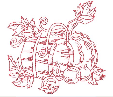 Autumn Splendor Redwork ATWS-10281