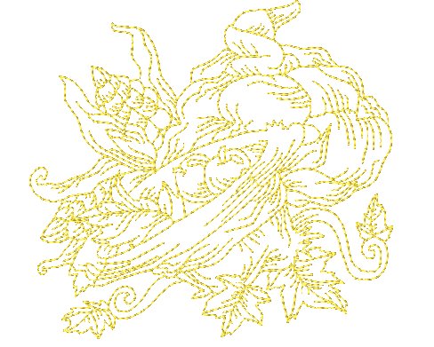Autumn Splendor Redwork ATWS-10281