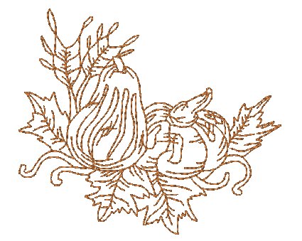 Autumn Splendor Redwork ATWS-10281