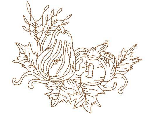 Autumn Splendor Redwork ATWS-10281