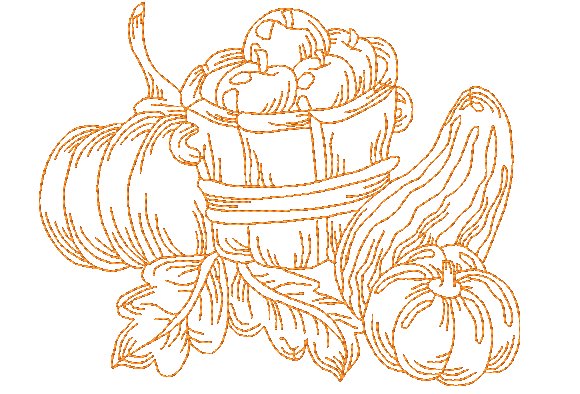 Autumn Splendor Redwork ATWS-10281