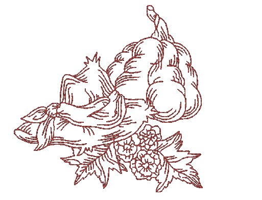 Autumn Splendor Redwork ATWS-10281