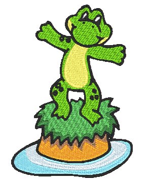 Adorable Frogs Machine Embroidery Designs # 10650