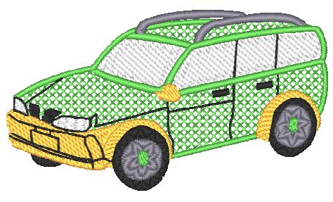 Cars-Cross Stitch fill Machine Embroidery Designs 10616