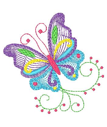Freedom Butterflies-BEC 11523 Machine Embroidery Designs