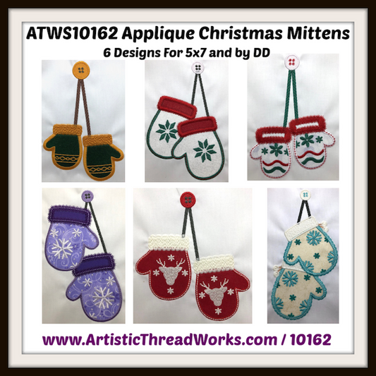 Applique Christmas Mittens ATWS-10162 BD05