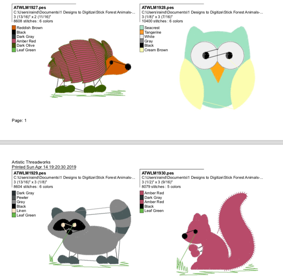 Stick Forest Animals ATWS-10001