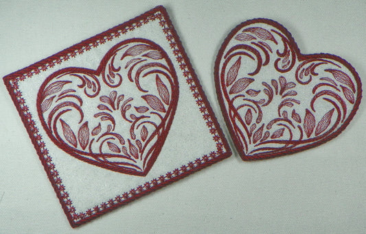 FSA Hearts Coasters and Candy Holders Project-NLS [5x7] 11787 Machine Embroidery Designs