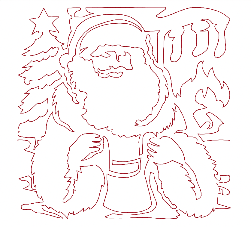 Continuous Line Santa [8x8] 11613 Machine Embroidery Designs ...