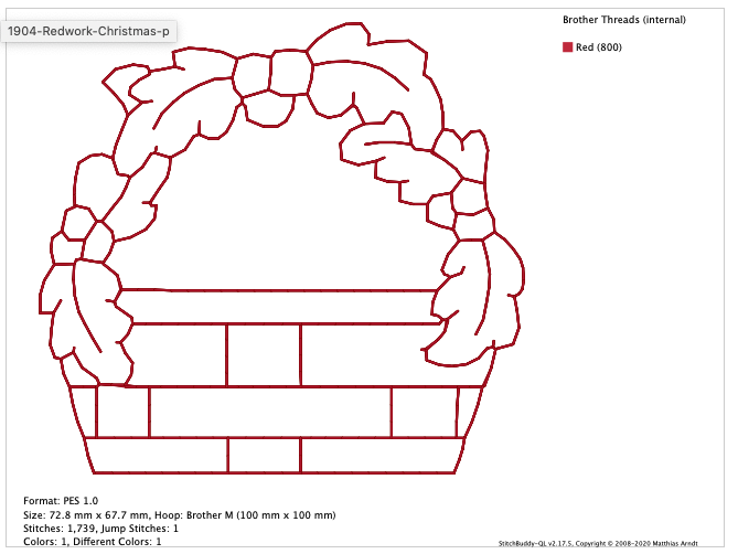 Redwork Christmas ATWD-10405